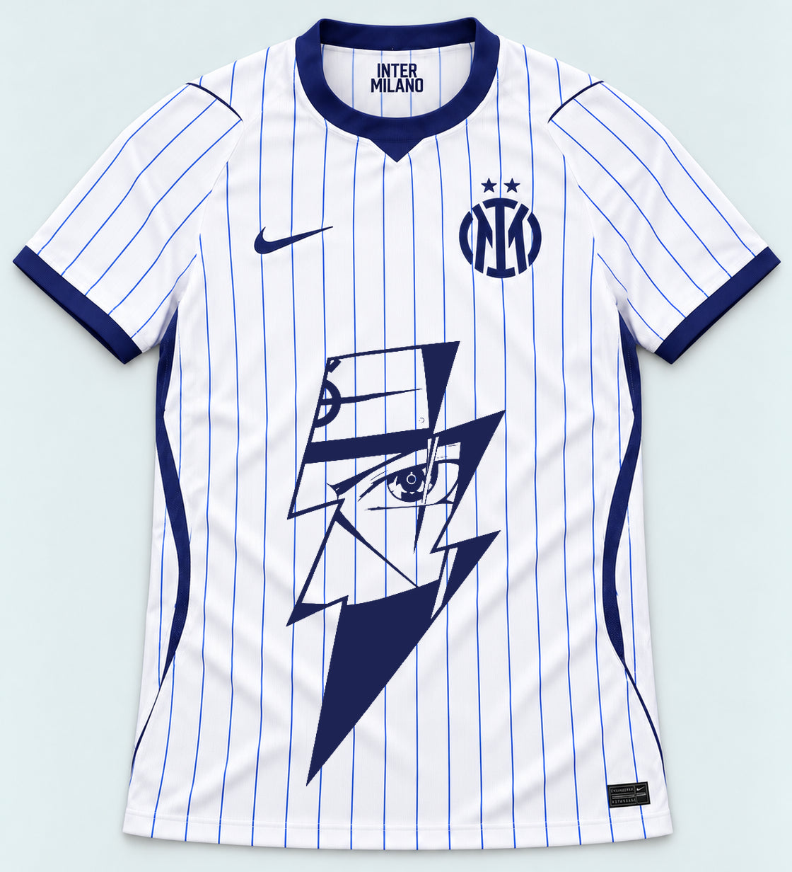 Inter Milan White Kakashi Lightning Eye Jersey — Front