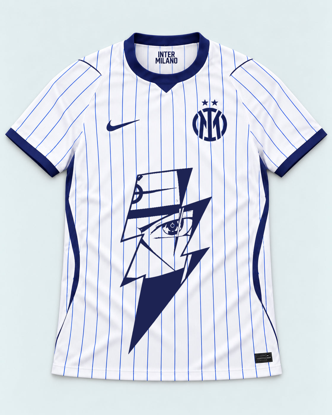 Inter Milan White Kakashi Lightning Eye Jersey — Front