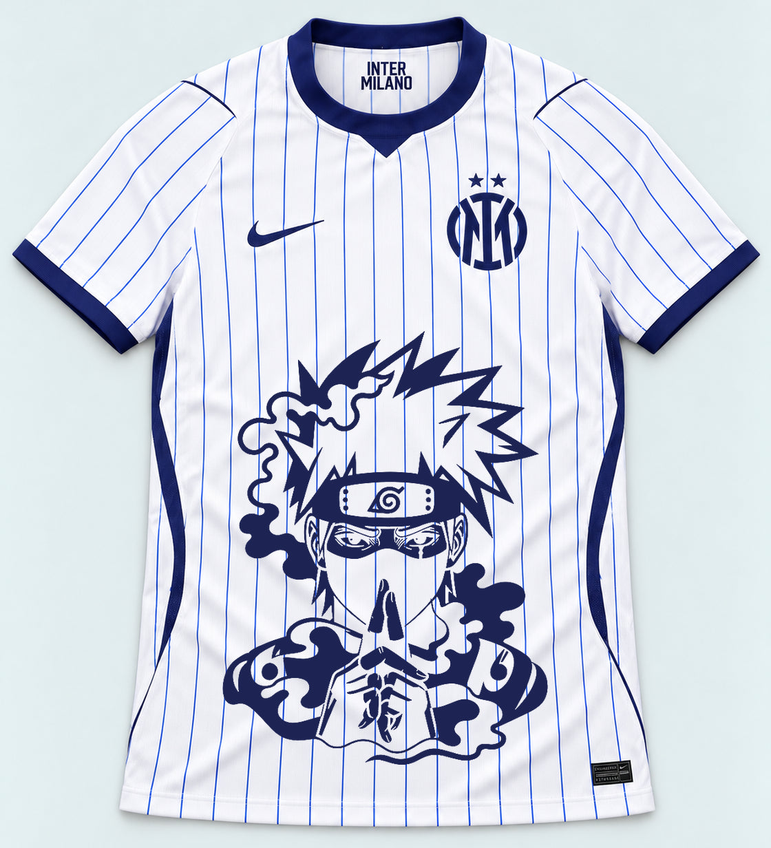 Inter Milan White Kakashi Silent Jutsu Jersey — Front