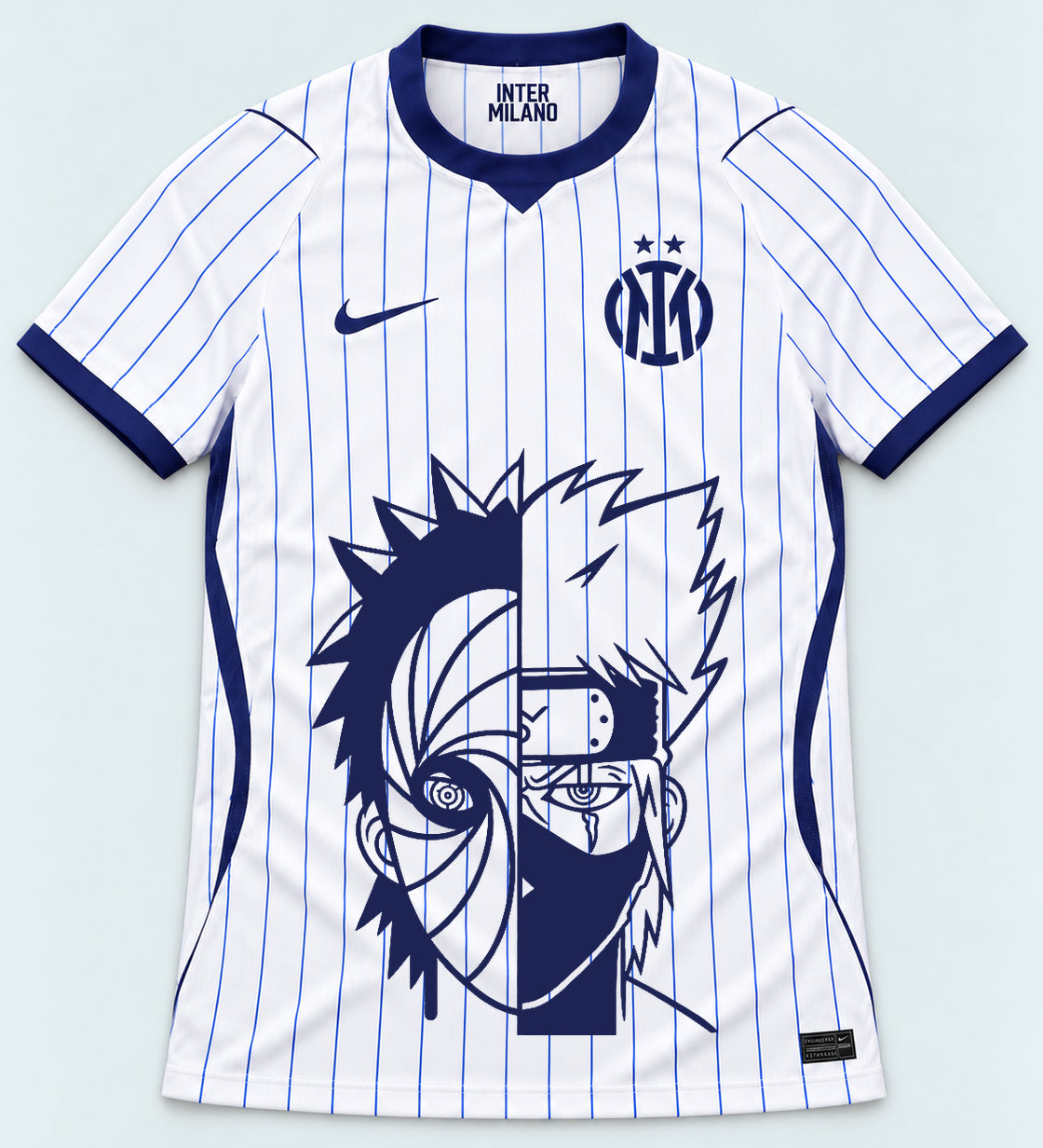 Inter Milan White Obito Kakashi Shared Destiny Jersey — Front