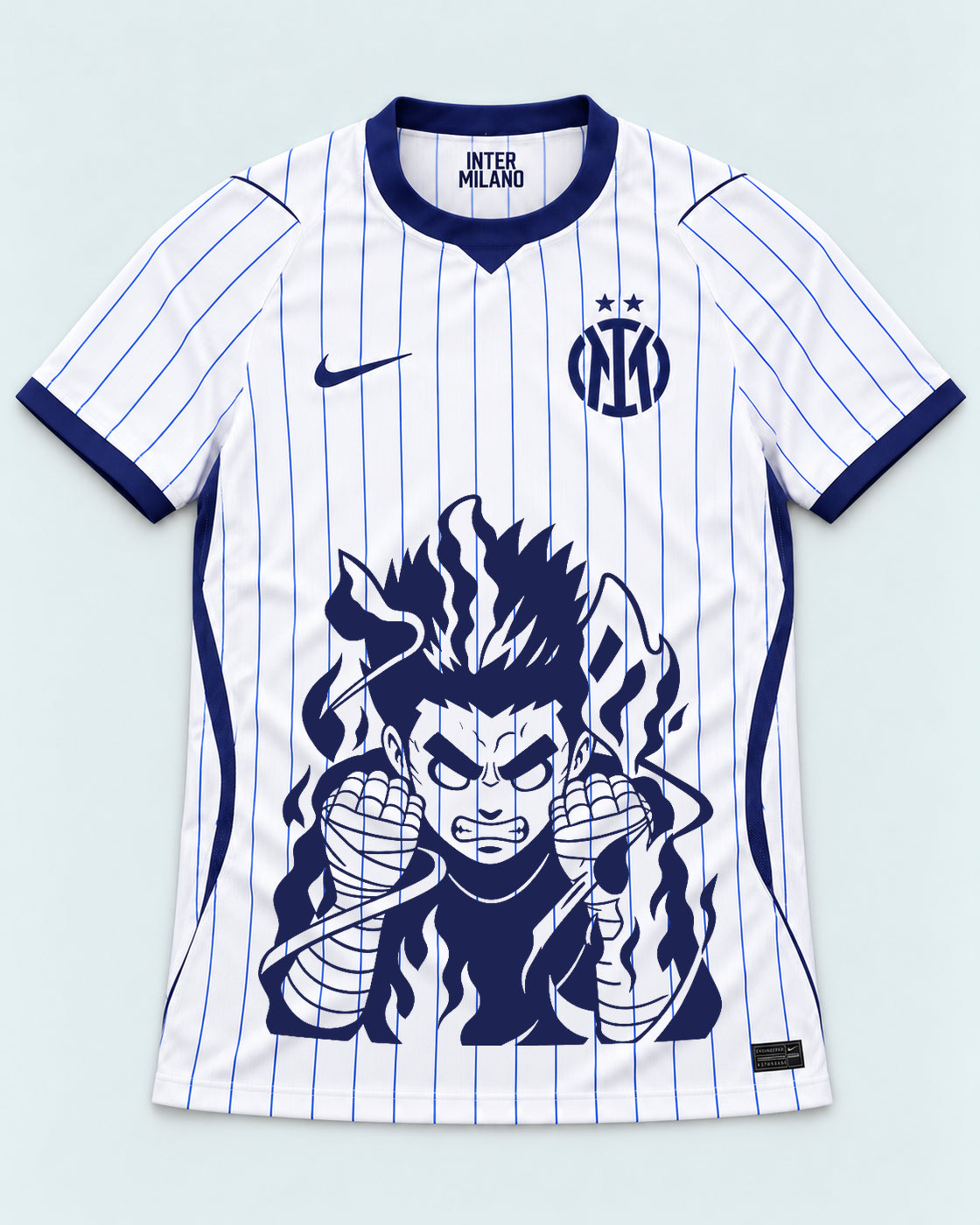 Inter Milan White Rock Lee Inner Flame Jersey — Front