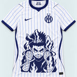 Inter Milan White Rock Lee Inner Flame Jersey — Front