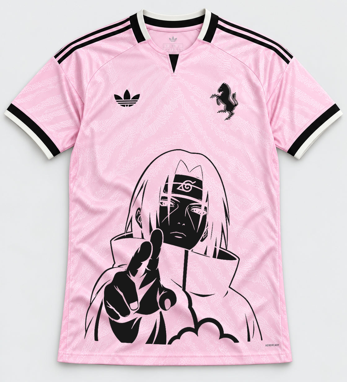 Juventus Pink Itachi Silent Promise Jersey — Front