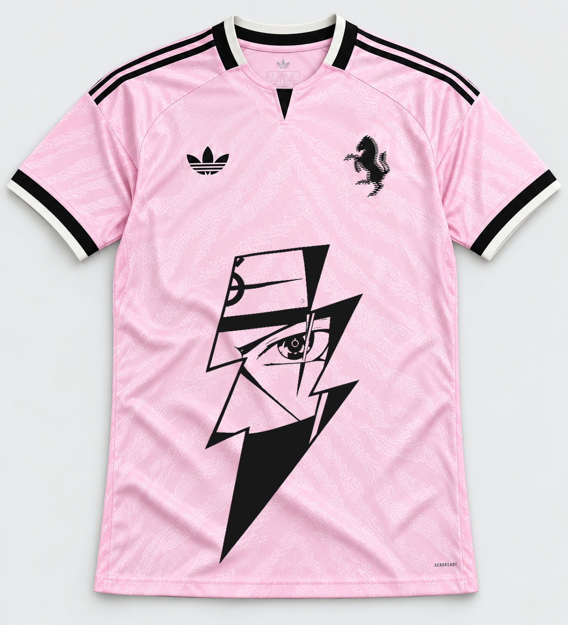 Juventus Pink Kakashi Lightning Eye Jersey — Front