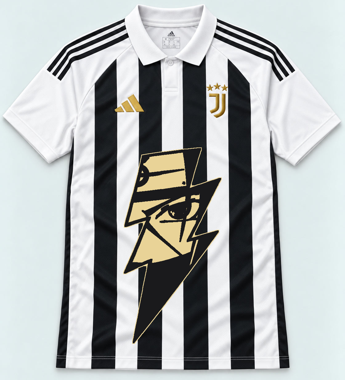 Juventus Striped Kakashi Lightning Eye Jersey — Front