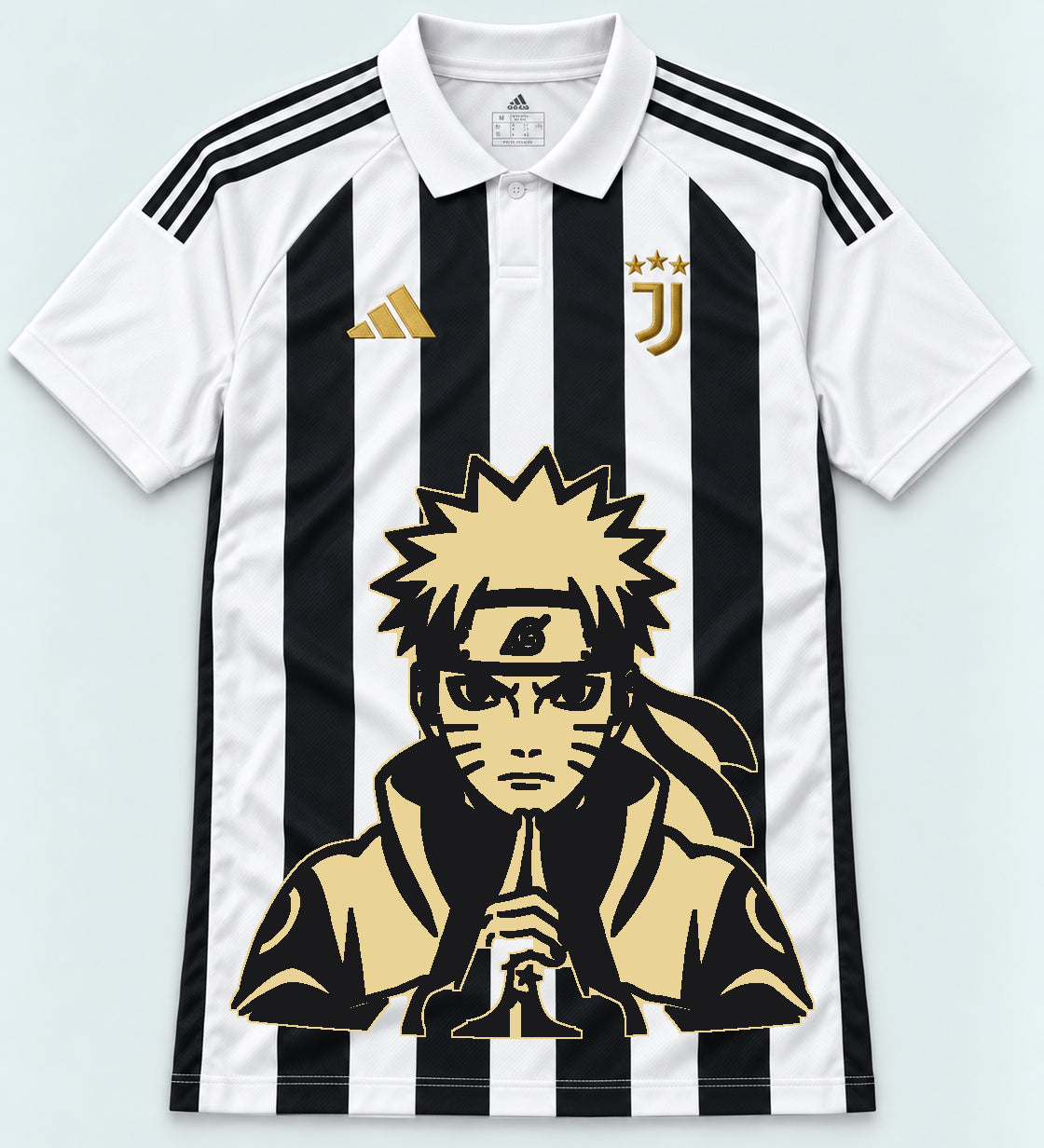 Juventus Striped Naruto Sage Resolve Jersey — Front