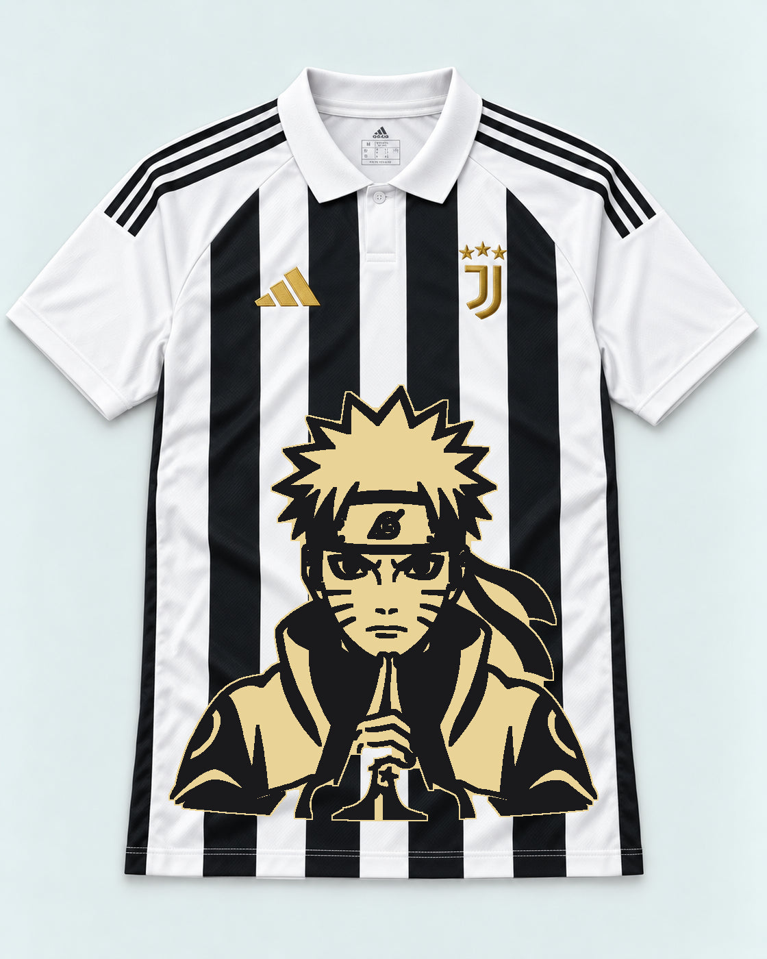 Juventus Striped Naruto Sage Resolve Jersey — Front