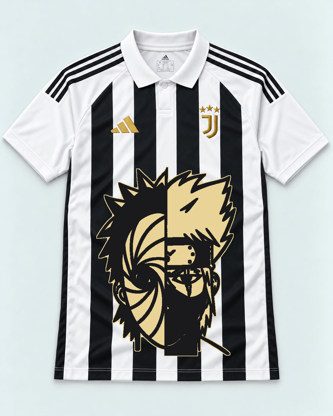 Juventus Striped Obito Kakashi Shared Destiny Jersey — Front