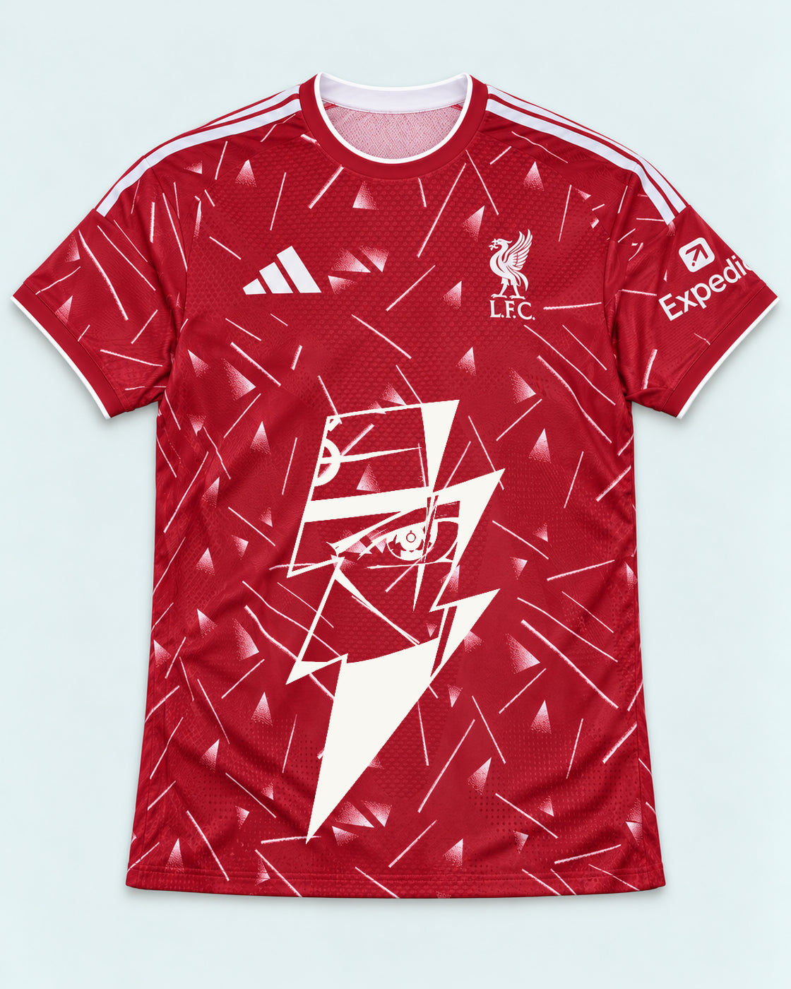 Liverpool Red Kakashi Lightning Eye Jersey — Front