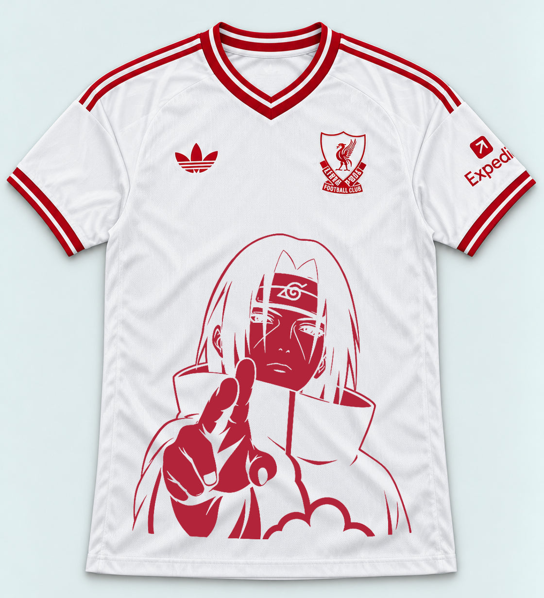 Liverpool White Itachi Silent Promise Jersey — Front