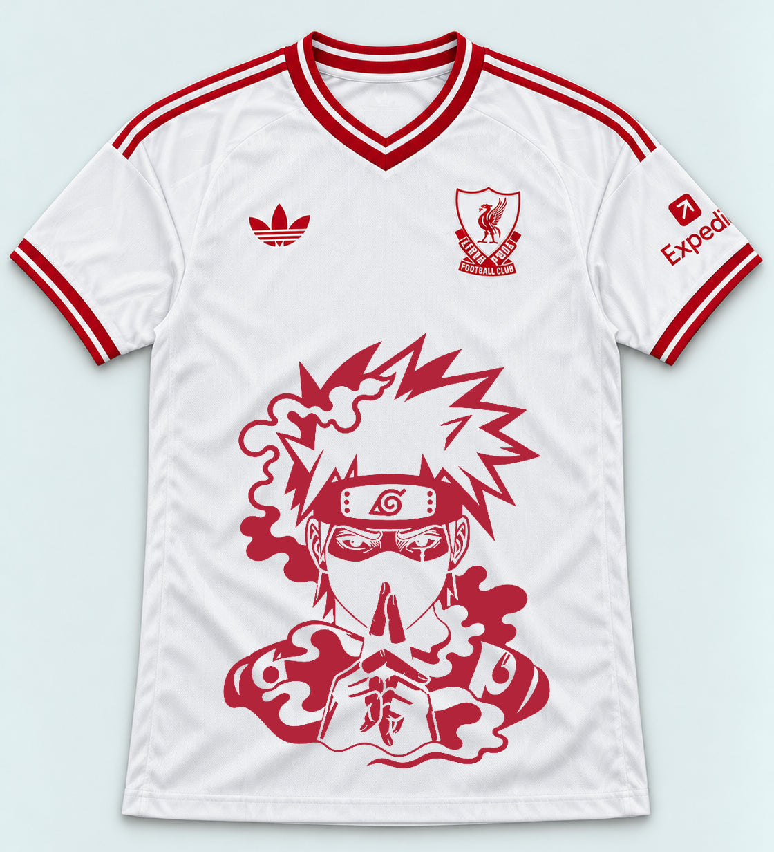 Liverpool White Kakashi Silent Jutsu Jersey — Front