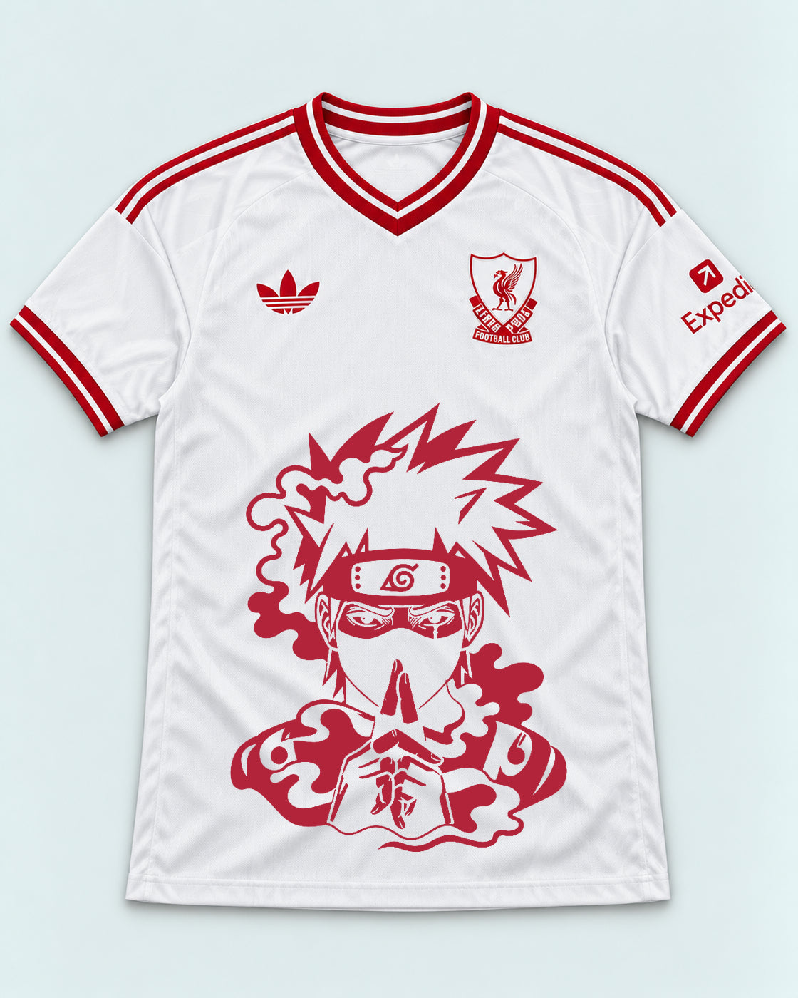 Liverpool White Kakashi Silent Jutsu Jersey — Front