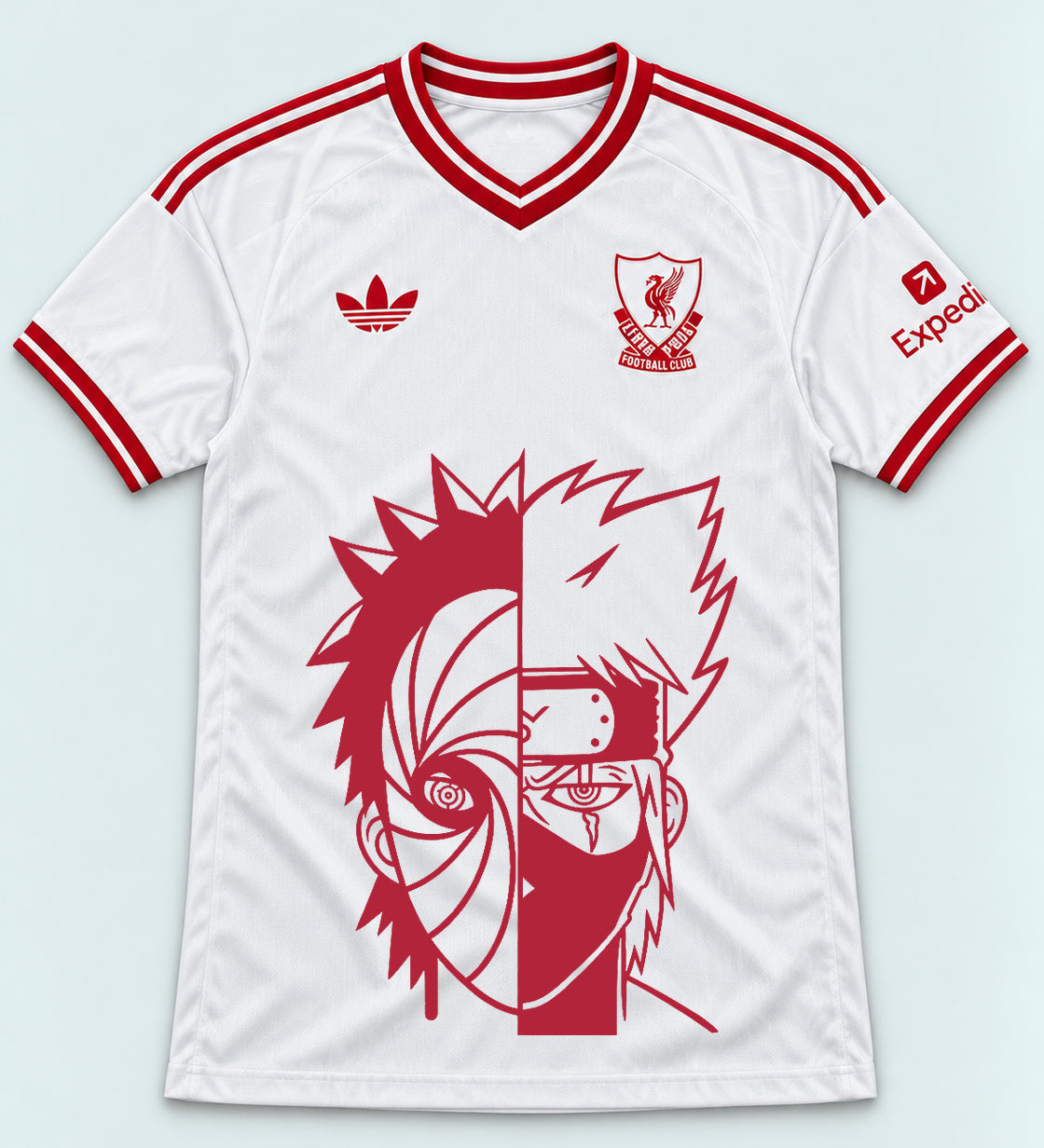 Liverpool White Obito Kakashi Shared Destiny Jersey — Front