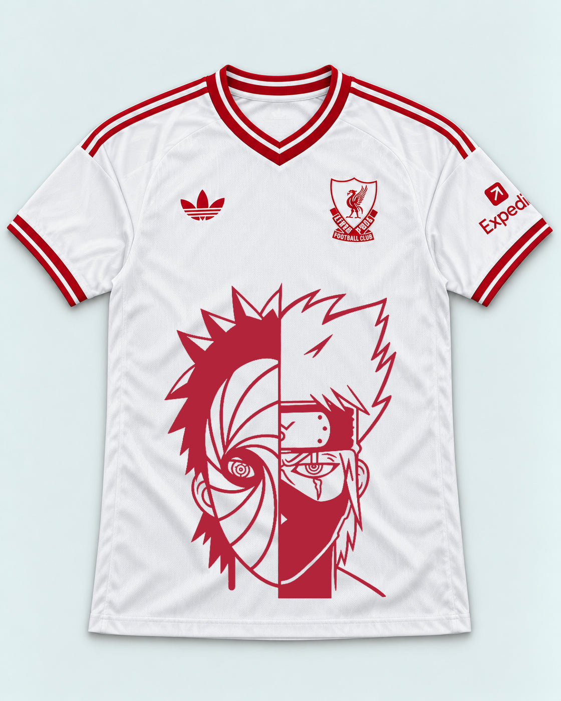 Liverpool White Obito Kakashi Shared Destiny Jersey — Front