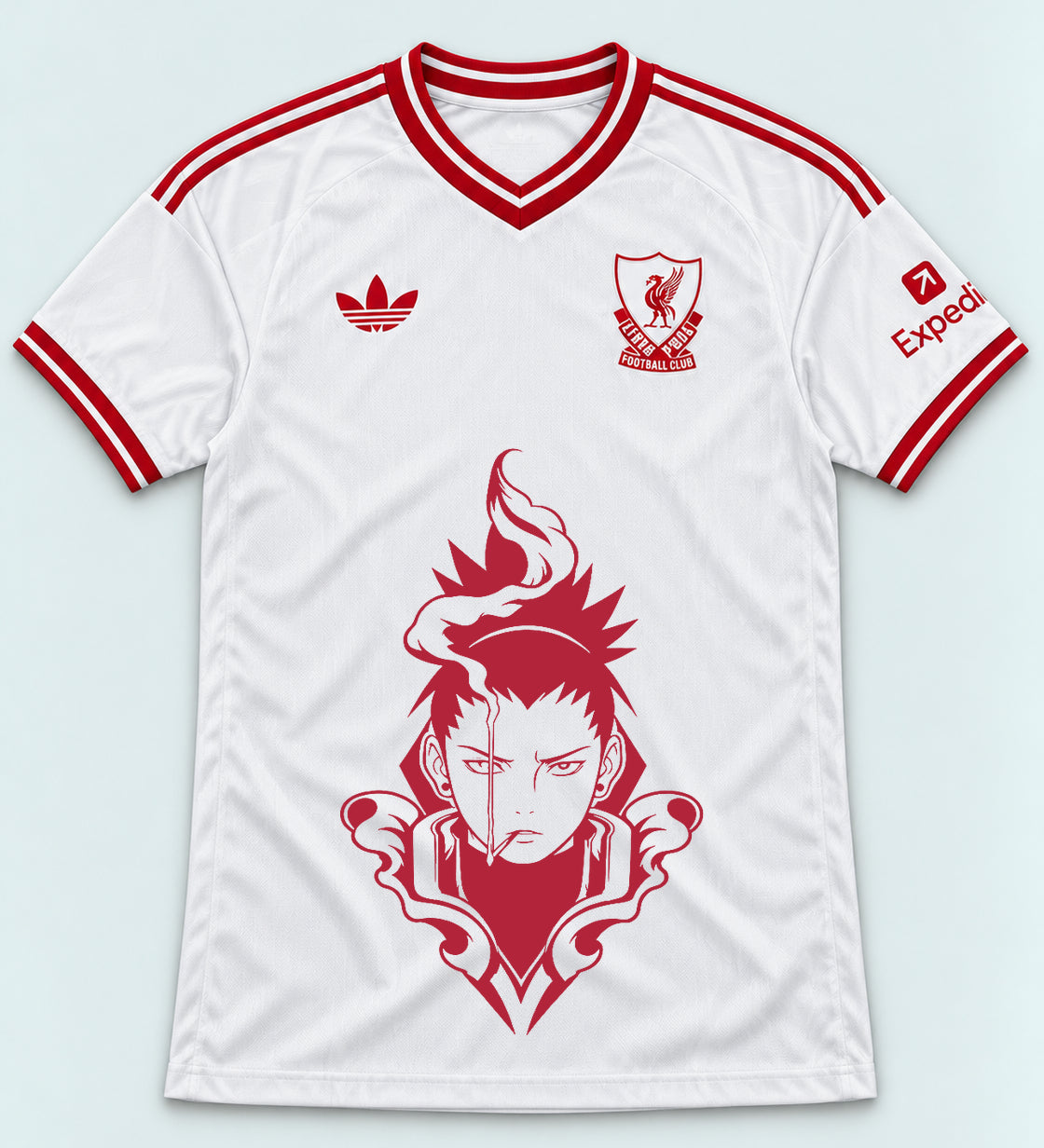 Liverpool White Shikamaru Shadow Mind Jersey — Front