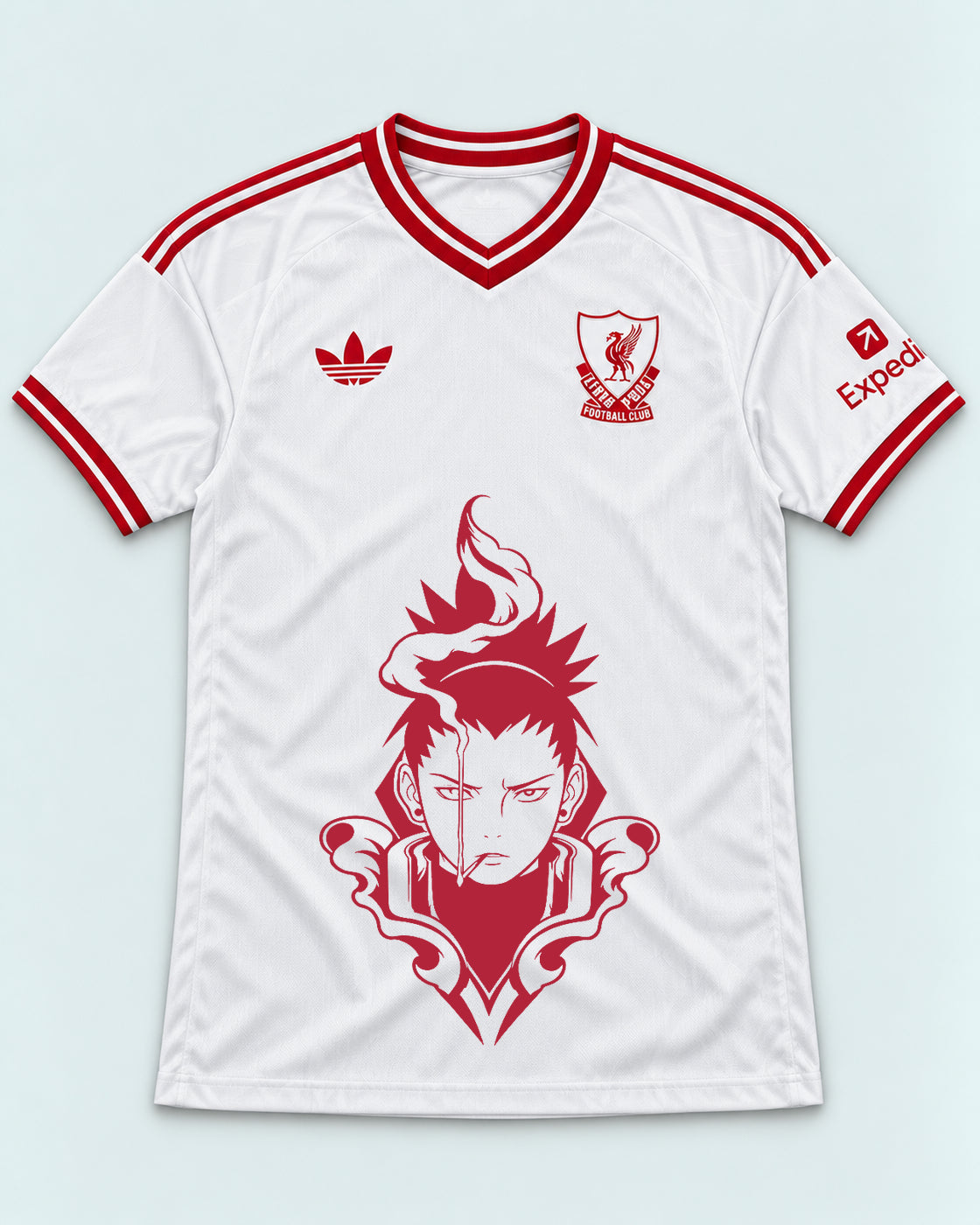 Liverpool White Shikamaru Shadow Mind Jersey — Front