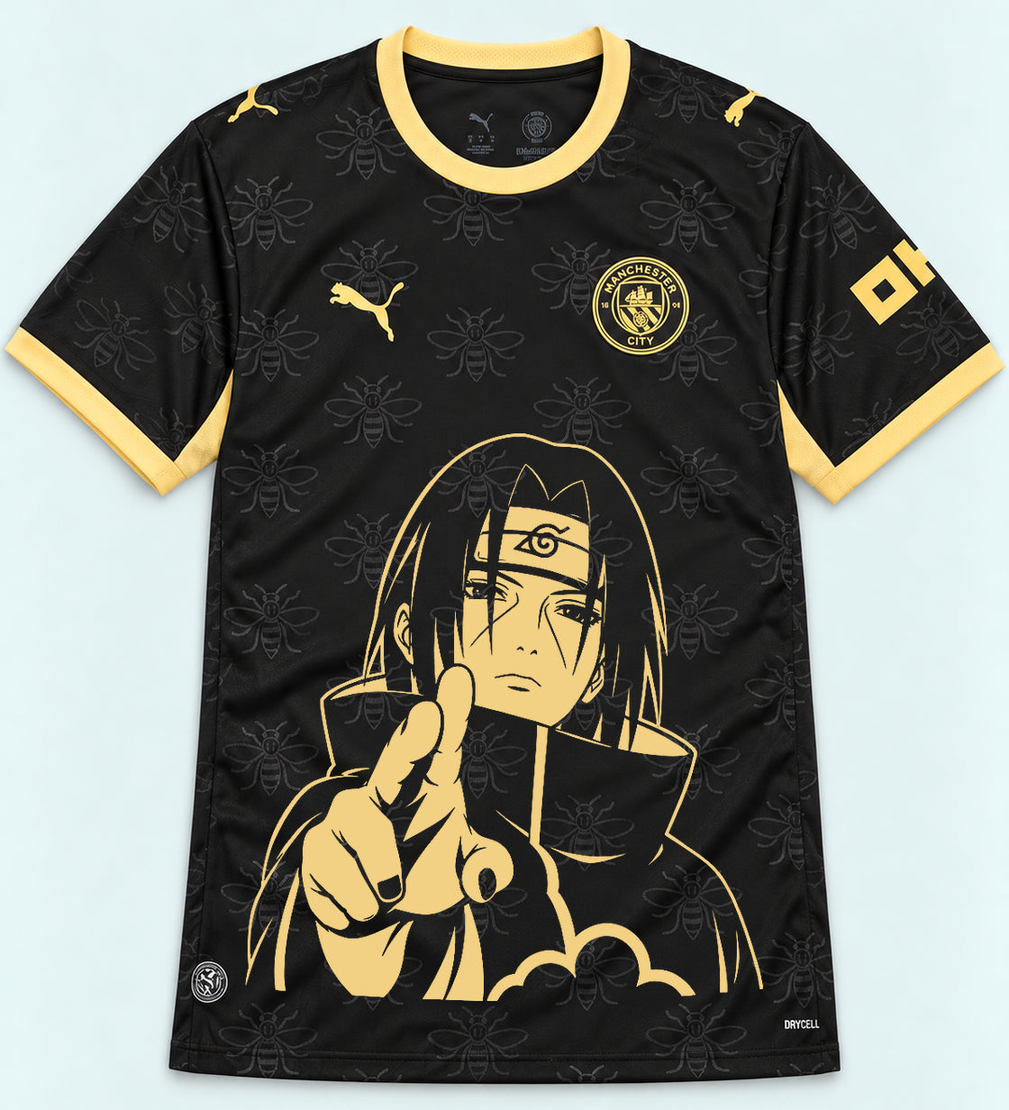 Manchester City Black Itachi Silent Promise Jersey — Front