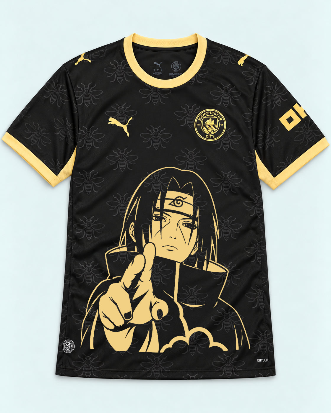 Manchester City Black Itachi Silent Promise Jersey — Front