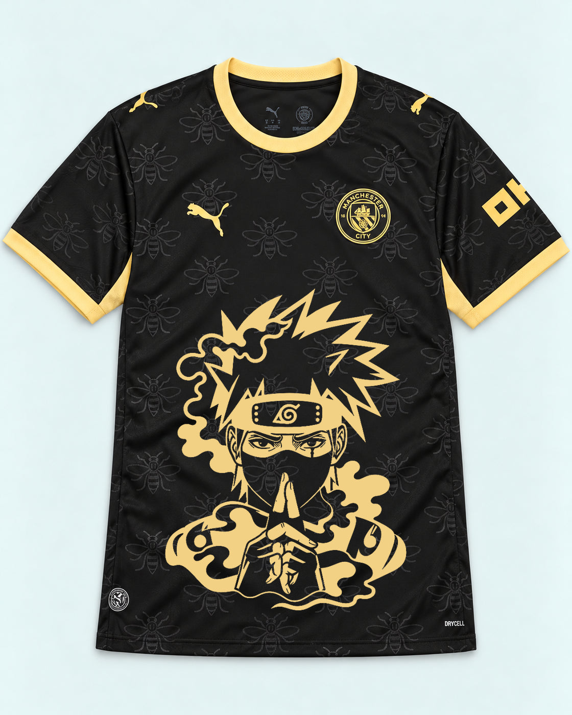 Manchester City Black Kakashi Silent Jutsu Jersey — Front