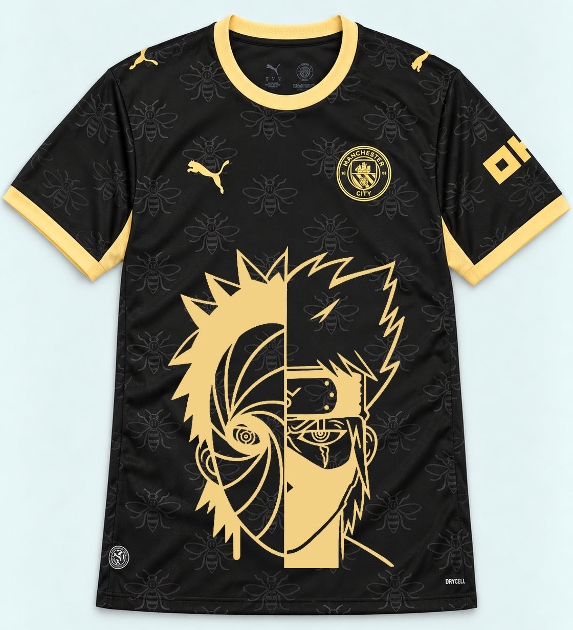 Manchester City Black Obito Kakashi Shared Destiny Jersey — Front