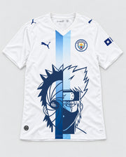 Manchester City White Obito Kakashi Shared Destiny Jersey — Front