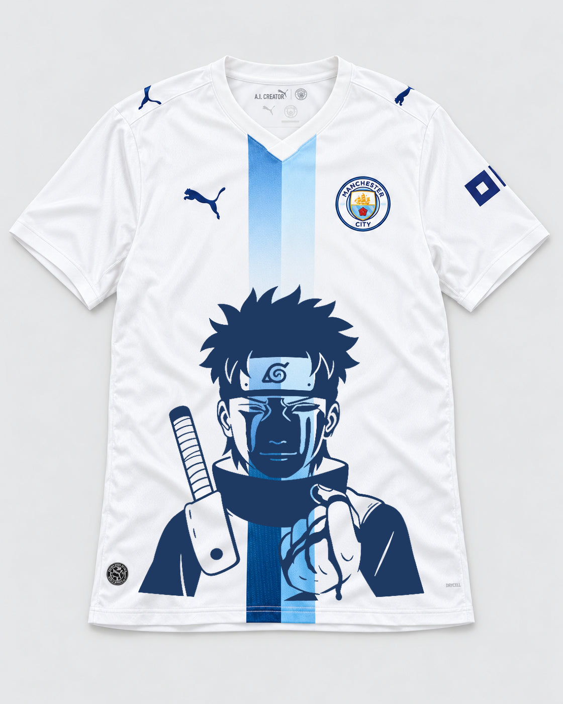 Manchester City White Shisui Last Promise Jersey — Front