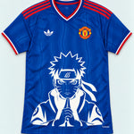 Manchester United Blue Naruto Sage Resolve Jersey — Front