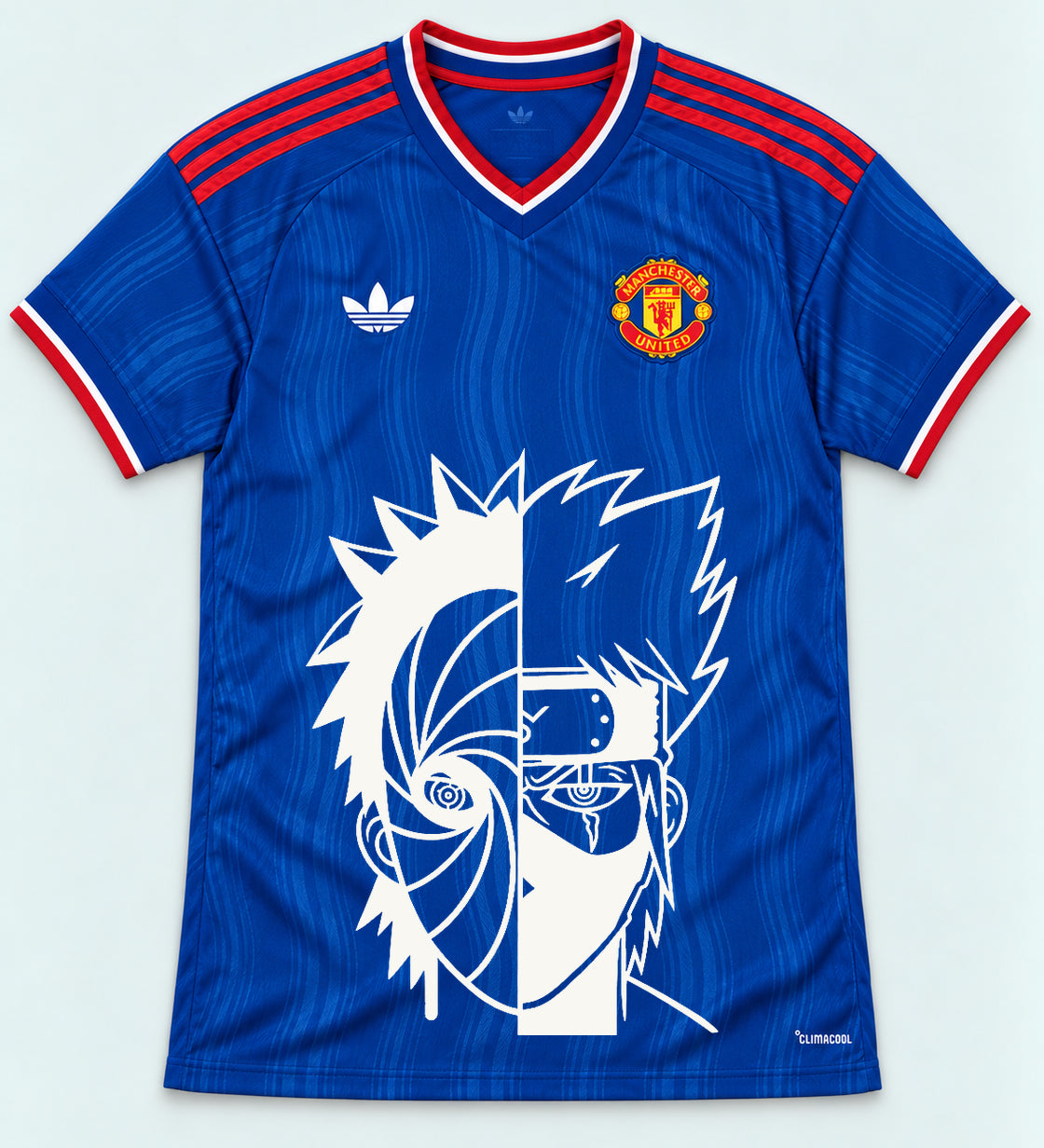 Manchester United Blue Obito Kakashi Shared Destiny Jersey — Front