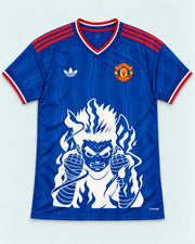 Manchester United Blue Rock Lee Inner Flame Jersey — Front