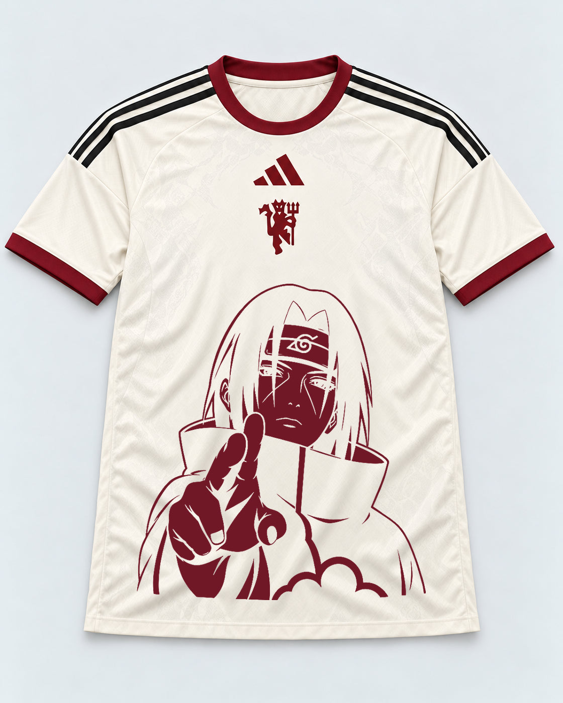 Manchester United Cream Itachi Silent Promise Jersey — Front