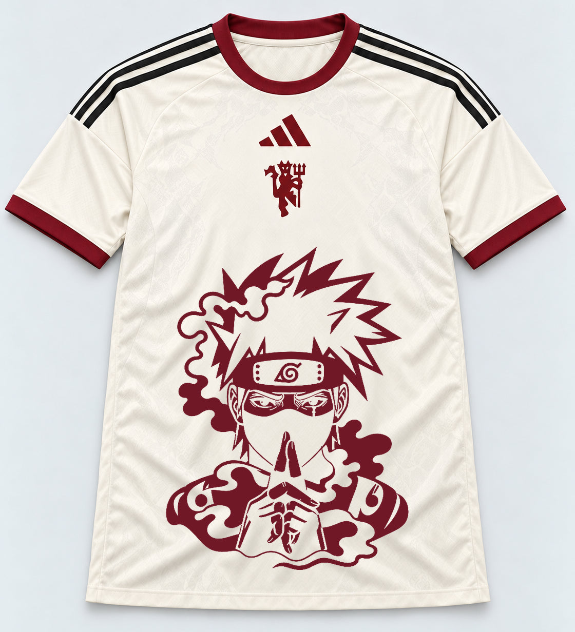Manchester United Cream Kakashi Silent Jutsu Jersey — Front