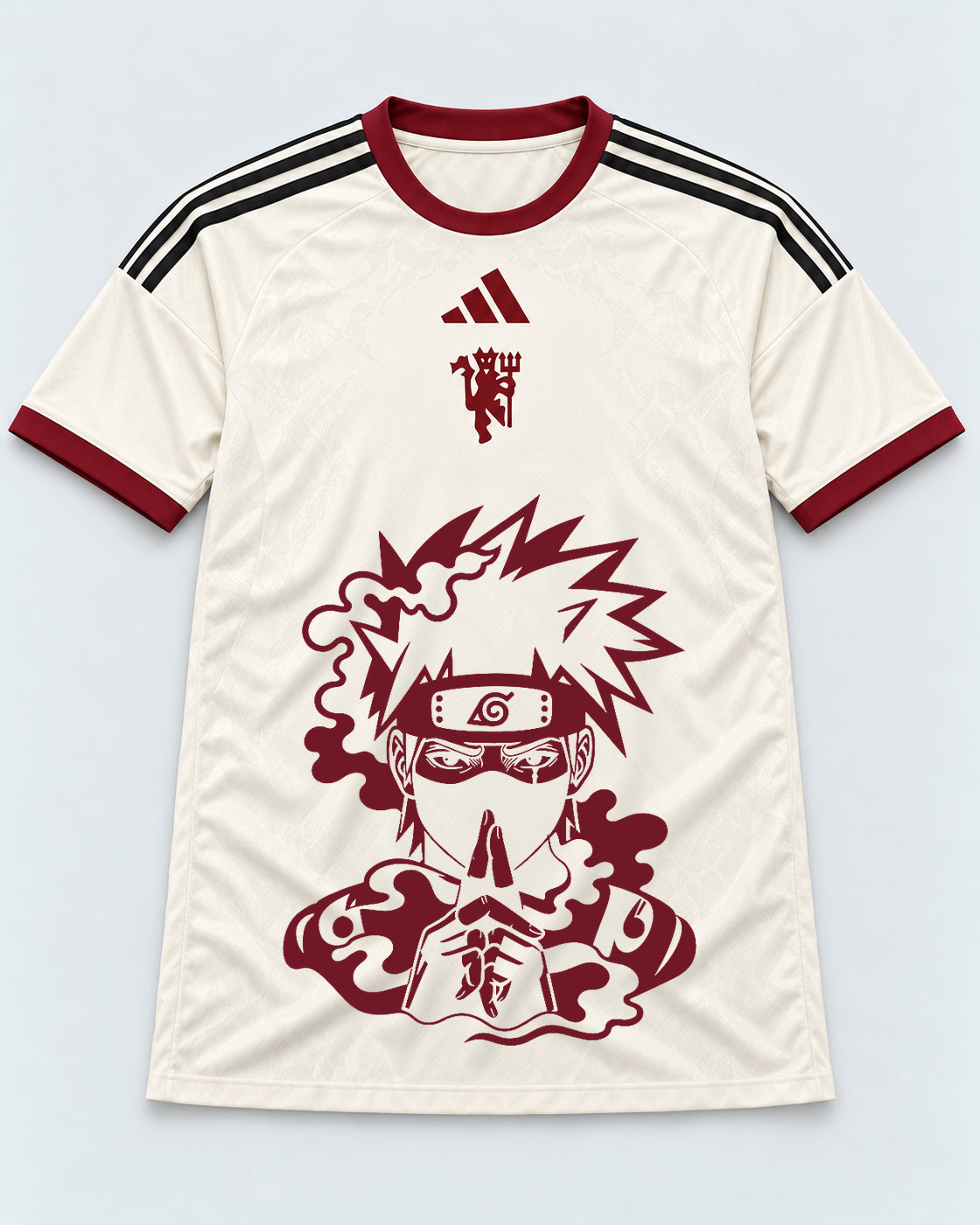 Manchester United Cream Kakashi Silent Jutsu Jersey — Front
