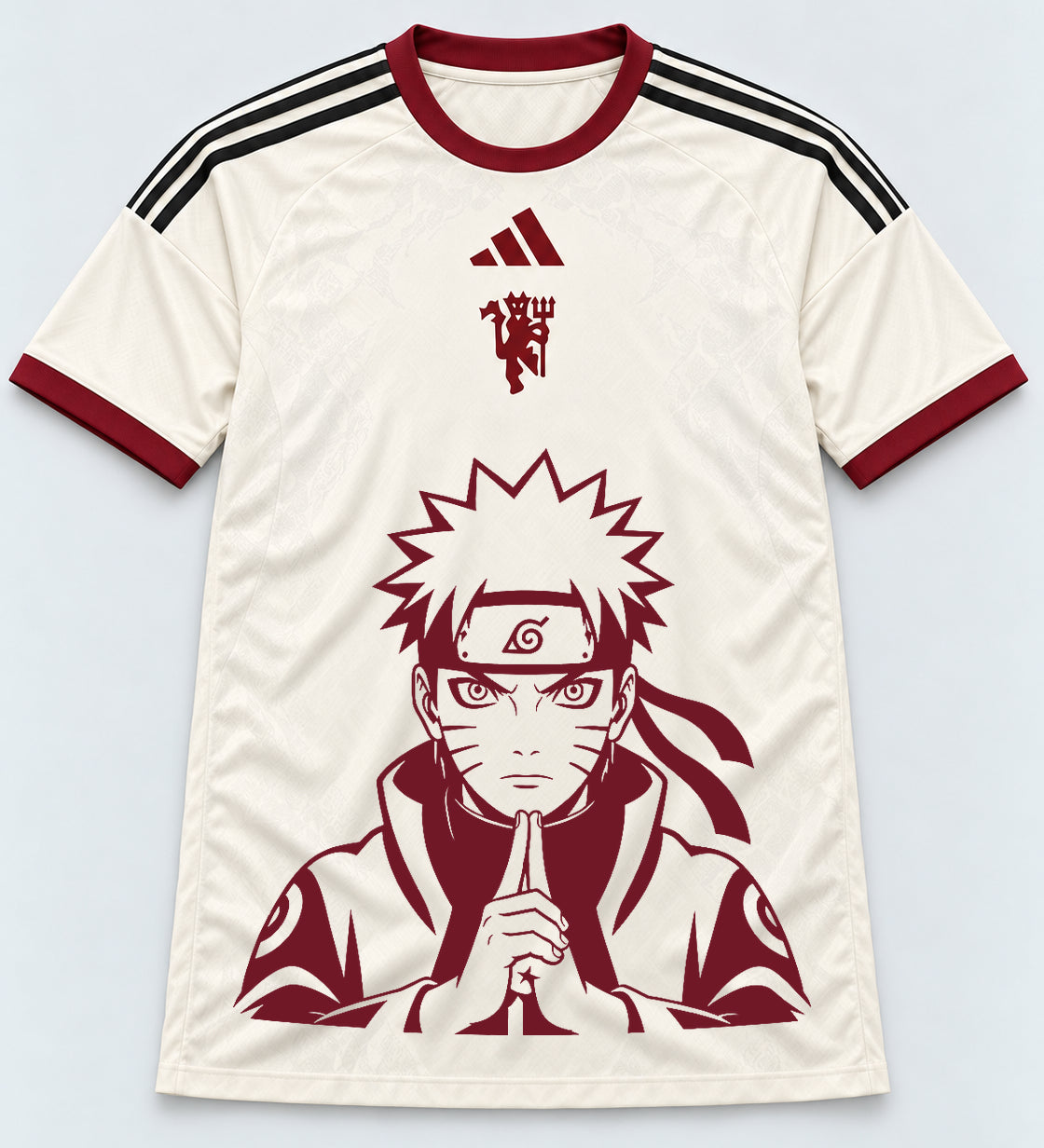 Manchester United Cream Naruto Sage Resolve Jersey — Front