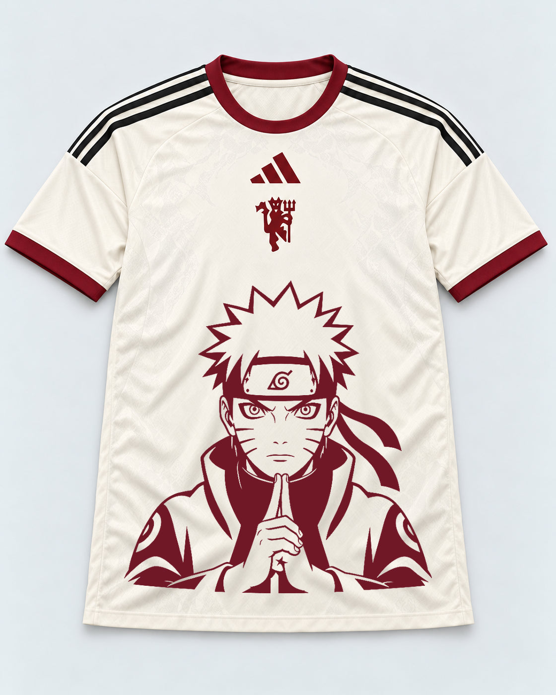 Manchester United Cream Naruto Sage Resolve Jersey — Front
