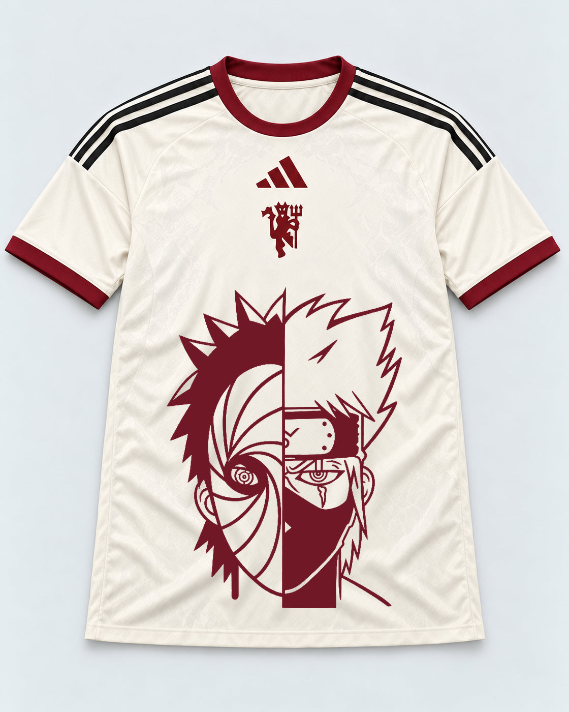Manchester United Cream Obito Kakashi Shared Destiny Jersey — Front
