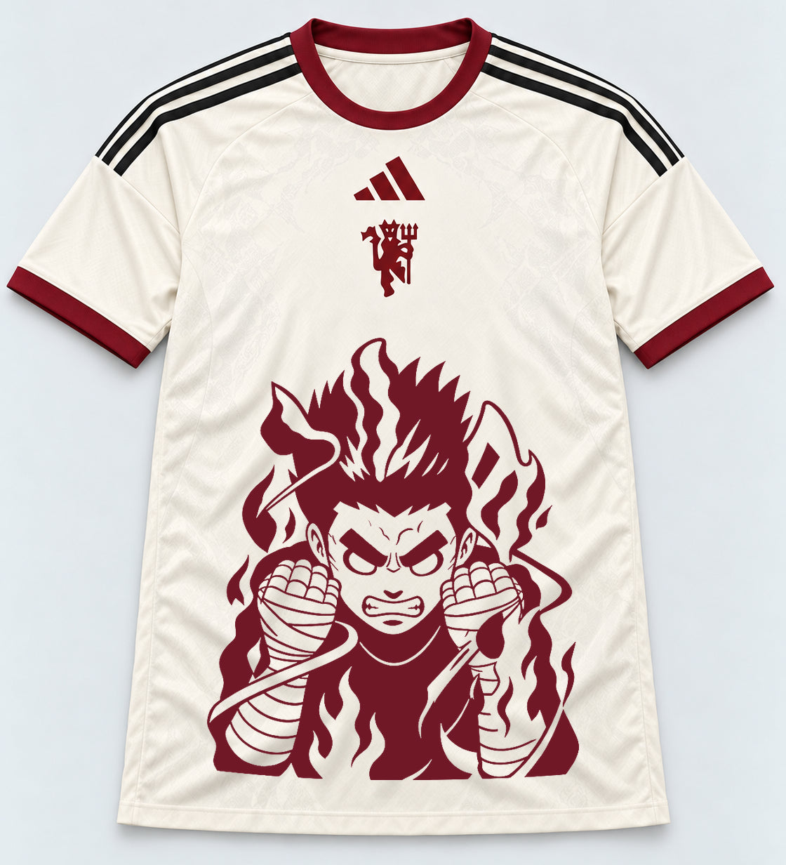 Manchester United Cream Rock Lee Inner Flame Jersey — Front