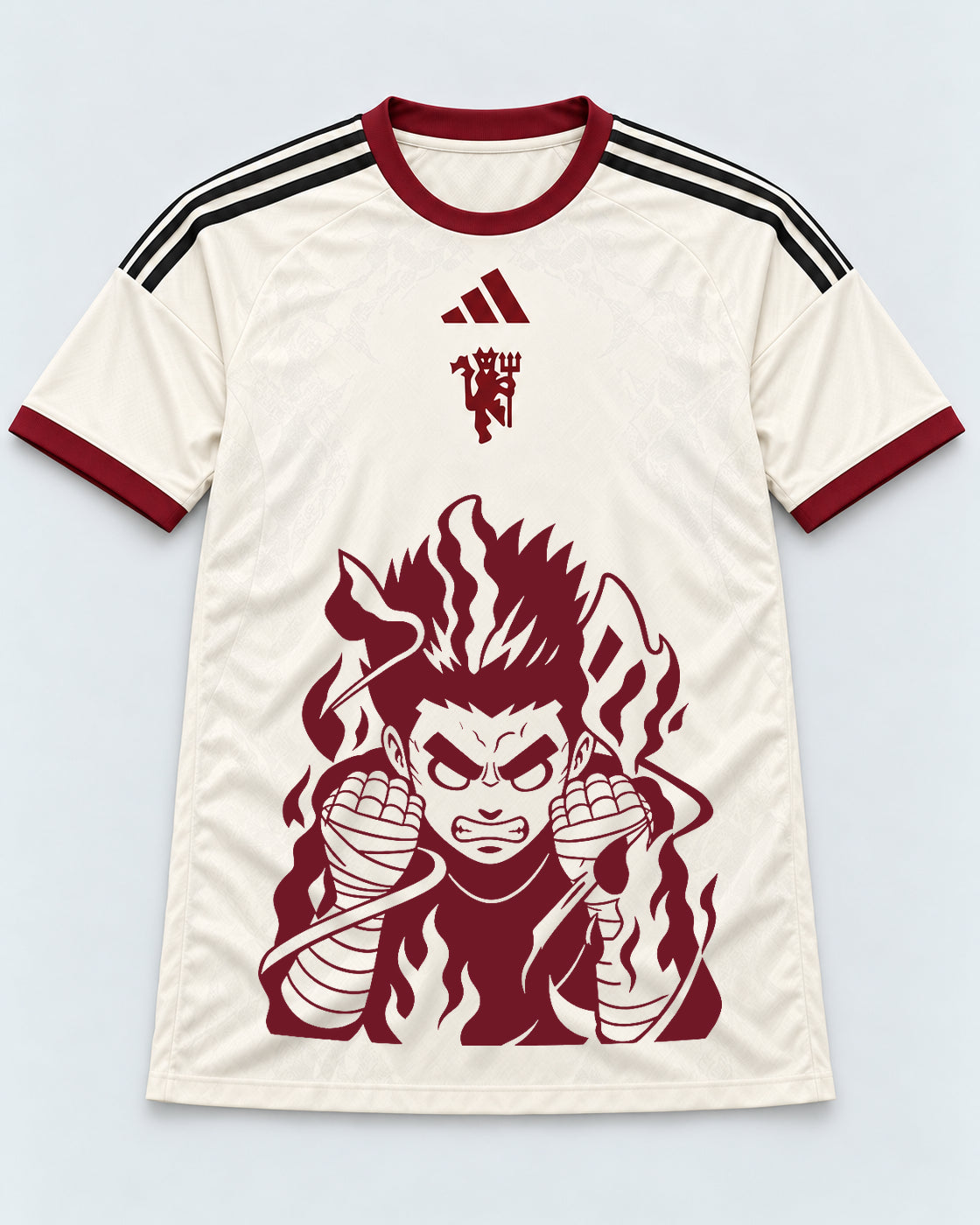 Manchester United Cream Rock Lee Inner Flame Jersey — Front