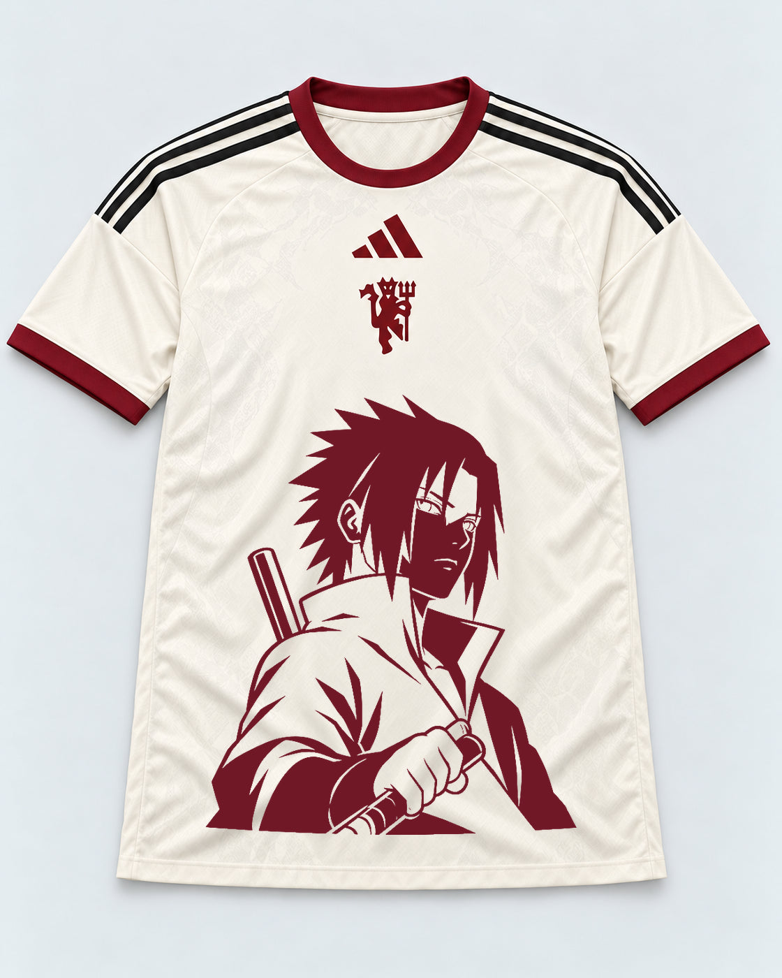 Manchester United Cream Sasuke Last Uchiha Jersey — Front