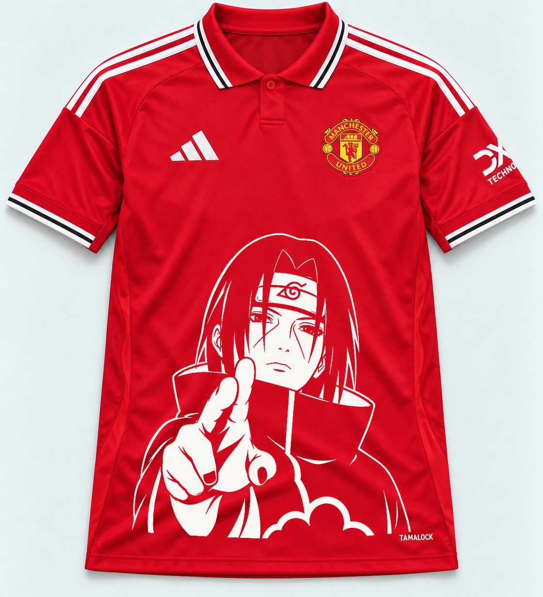 Manchester United Red Itachi Silent Promise Jersey — Front