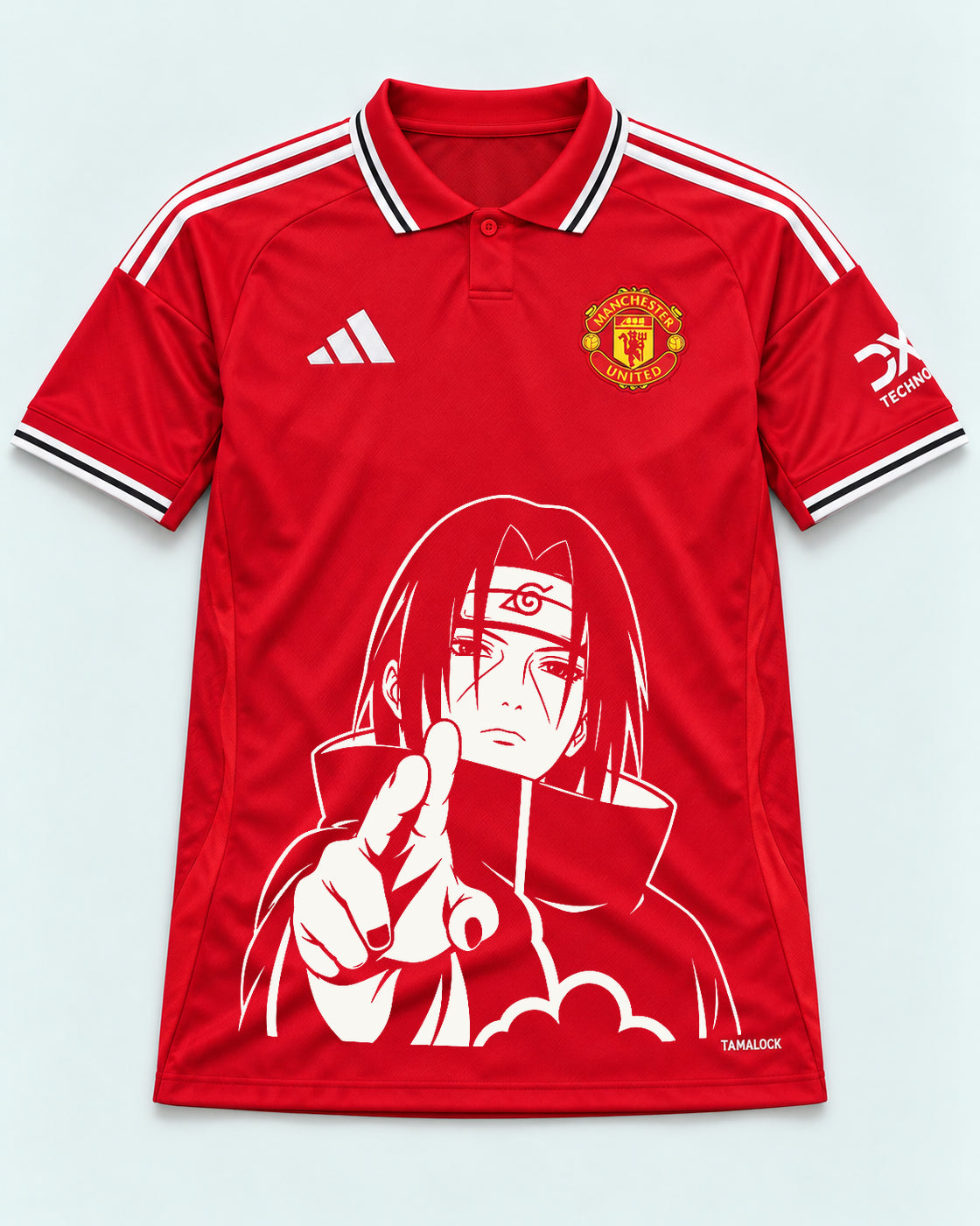 Manchester United Red Itachi Silent Promise Jersey — Front