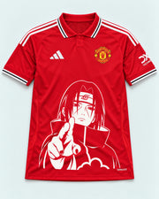 Manchester United Red Itachi Silent Promise Jersey — Front