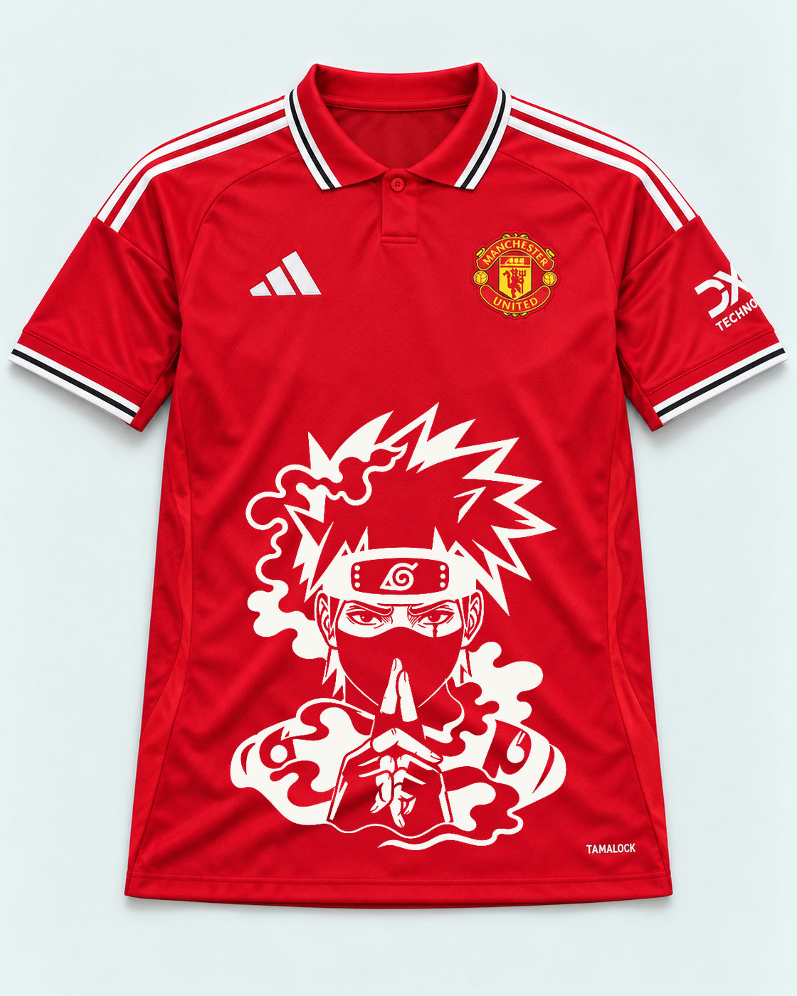 Manchester United Red Kakashi Silent Jutsu Jersey — Front