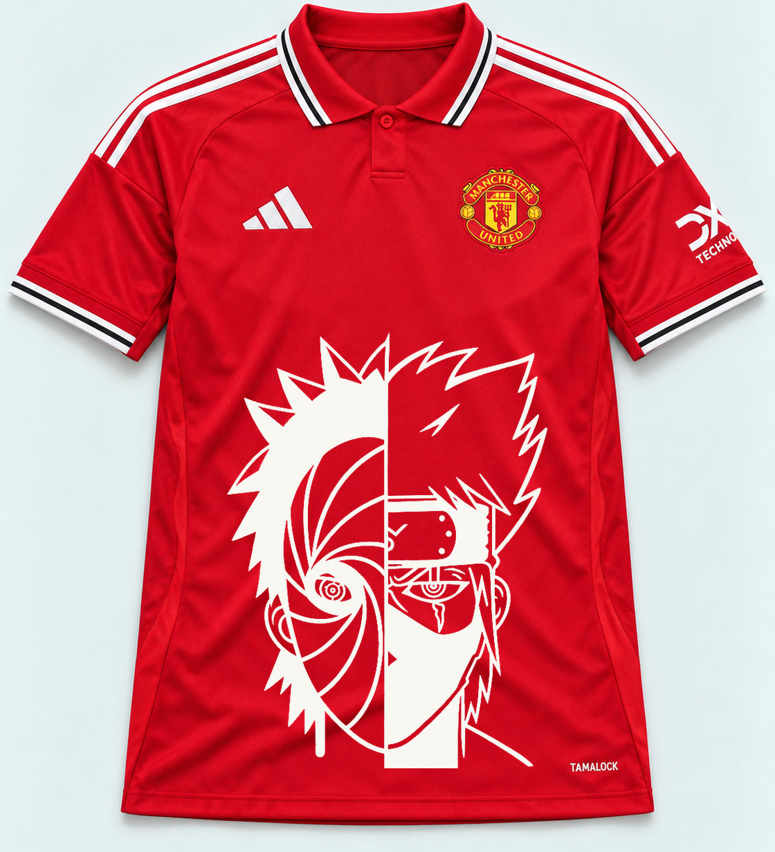 Manchester United Red Obito Kakashi Shared Destiny Jersey — Front