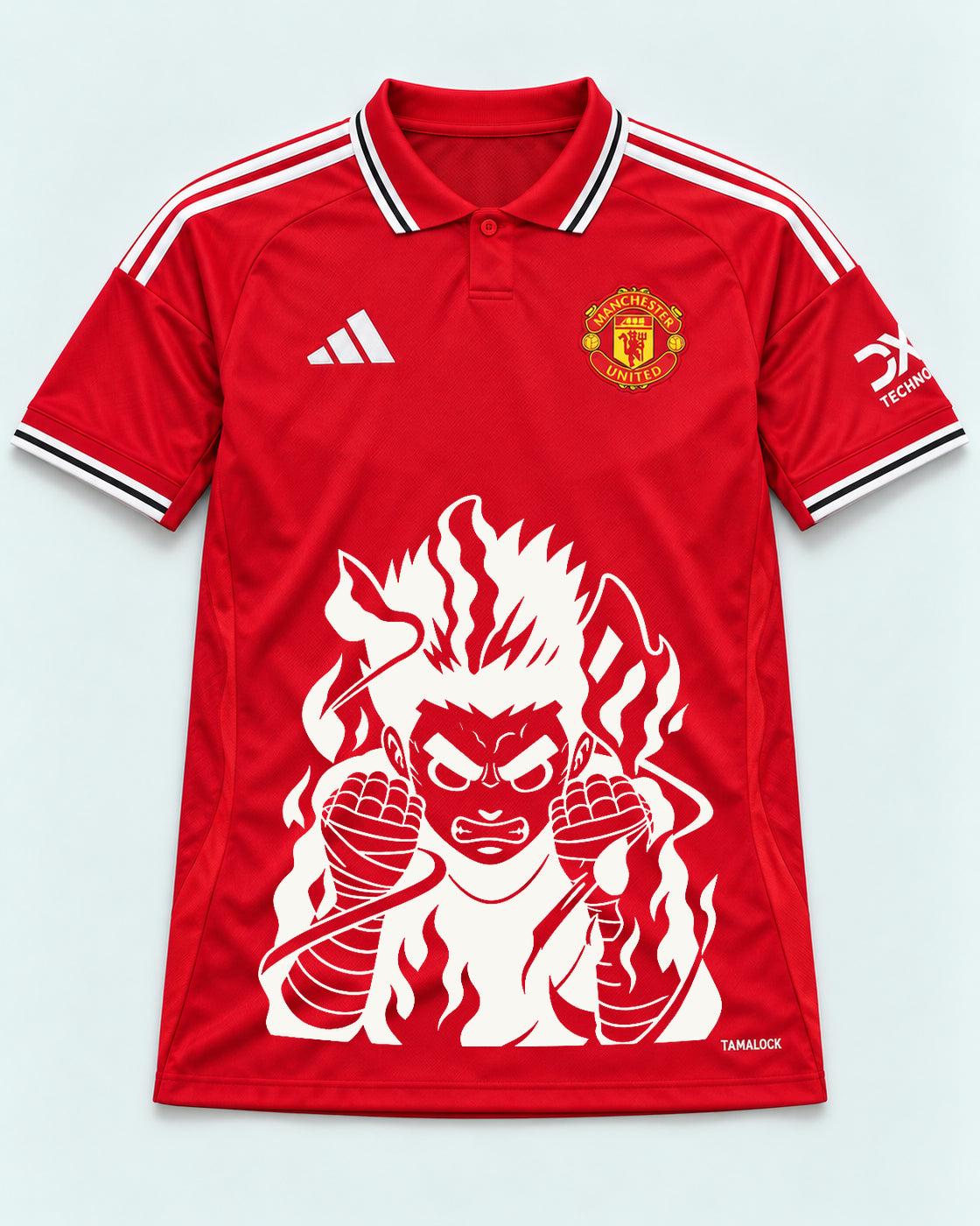 Manchester United Red Rock Lee Inner Flame Jersey — Front