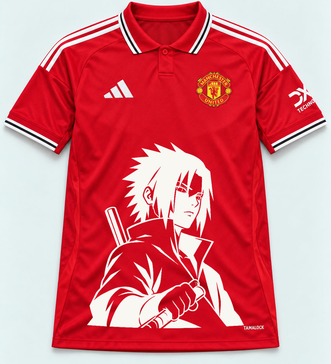 Manchester United Red Sasuke Last Uchiha Jersey — Front