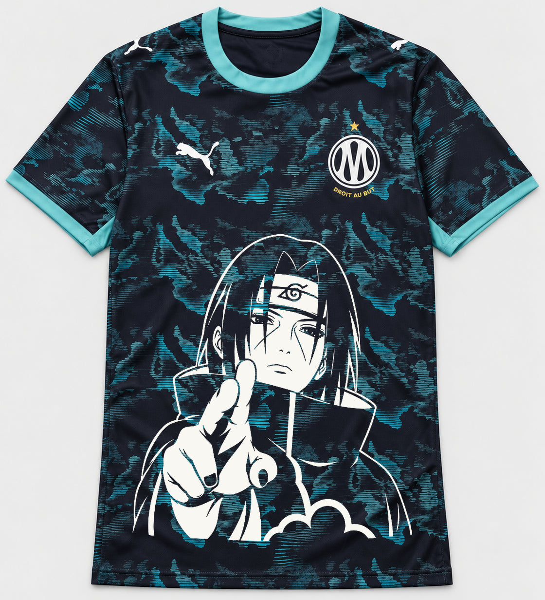 Olympique Marseille Dark Itachi Silent Promise Jersey — Front