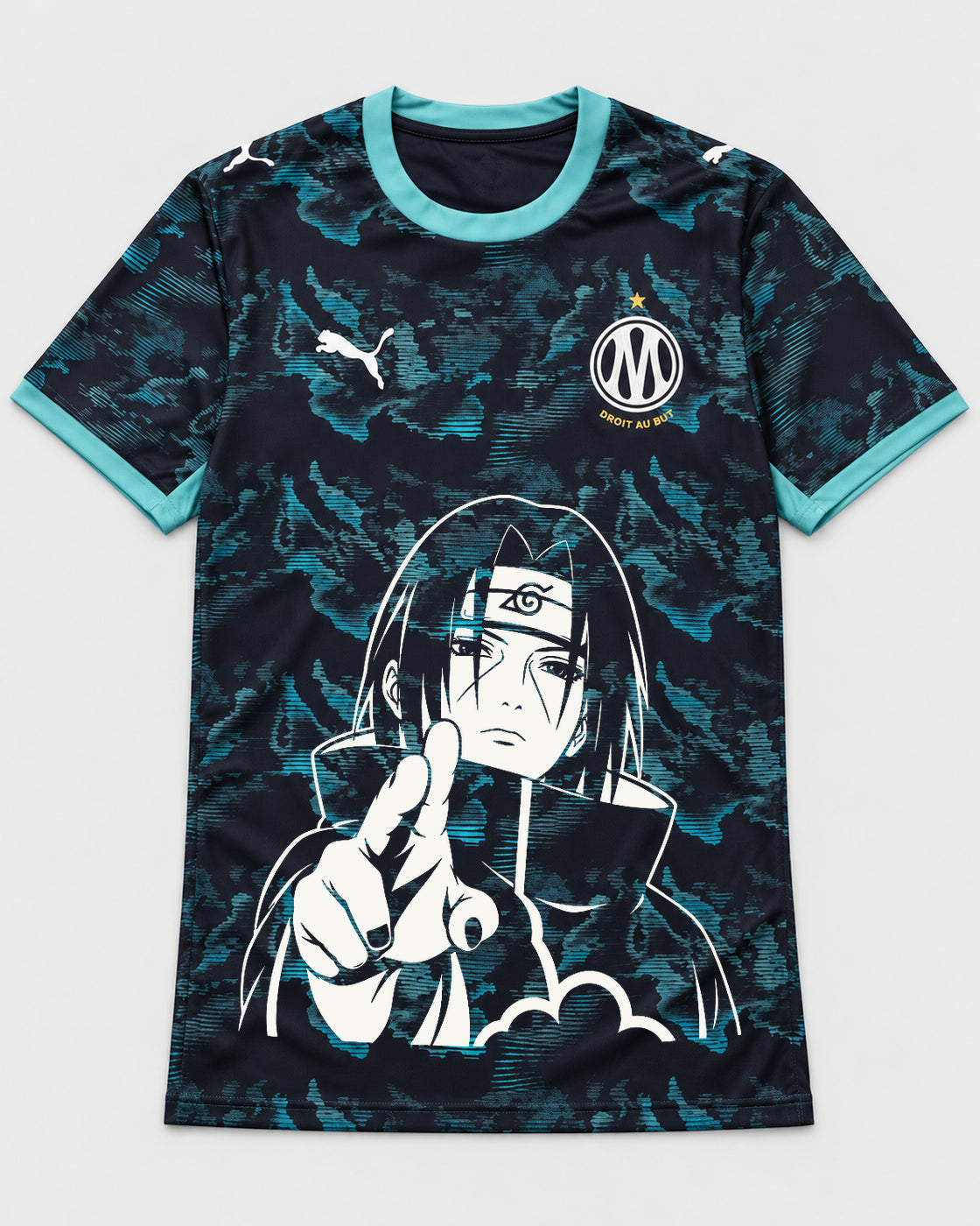 Olympique Marseille Dark Itachi Silent Promise Jersey — Front