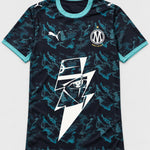 Olympique Marseille Dark Kakashi Lightning Eye Jersey — Front