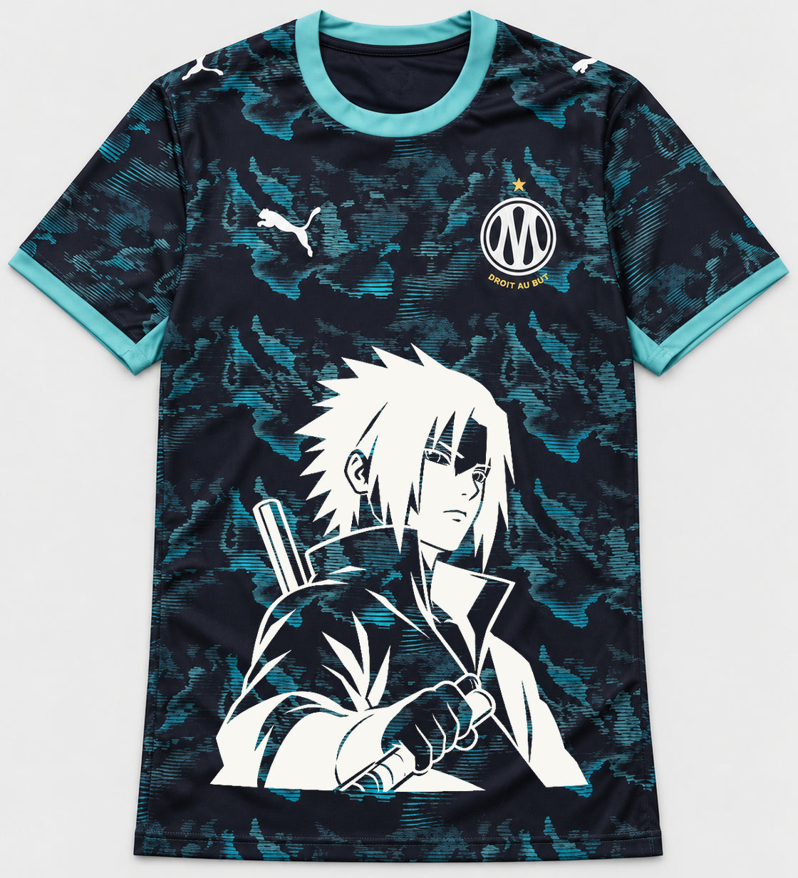 Olympique Marseille Dark Sasuke Last Uchiha Jersey — Front
