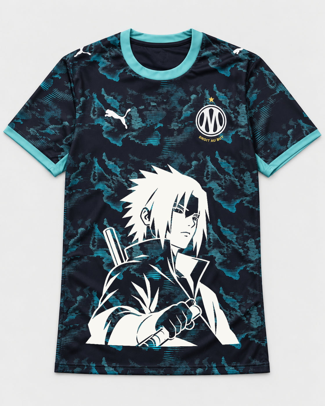 Olympique Marseille Dark Sasuke Last Uchiha Jersey — Front